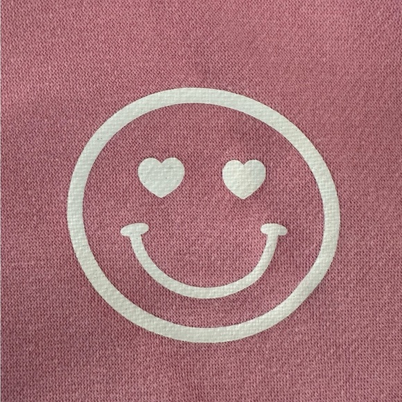 You Are Loved Valentine Pink Smiley Face Hoodie Sweatshirt by The Shop Forward - Picture 8 of 10